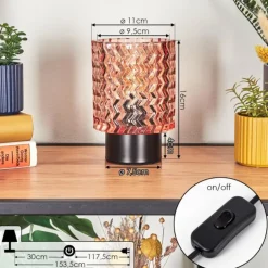 Falgorosa Lampe à poser Noir, 1 lumière
