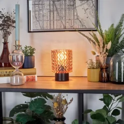 Falgorosa Lampe à poser Noir, 1 lumière