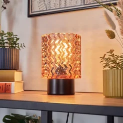 Falgorosa Lampe à poser Noir, 1 lumière
