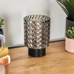 Falgorosa Lampe à poser Noir, 1 lumière
