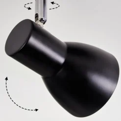 Farel Plafonnier, Spot de plafond Chrome, Noir, 2 lumières