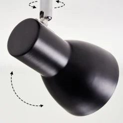 Farel Plafonnier, Spot de plafond Chrome, Noir, 4 lumières