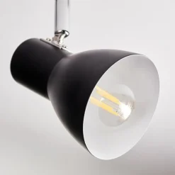 Farel Plafonnier, Spot de plafond Chrome, Noir, 4 lumières