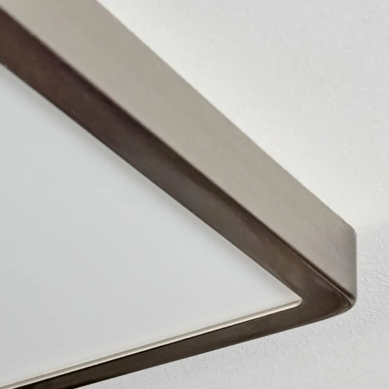 Finsrud Plafonnier, Panel LED Argenté, 1 lumière