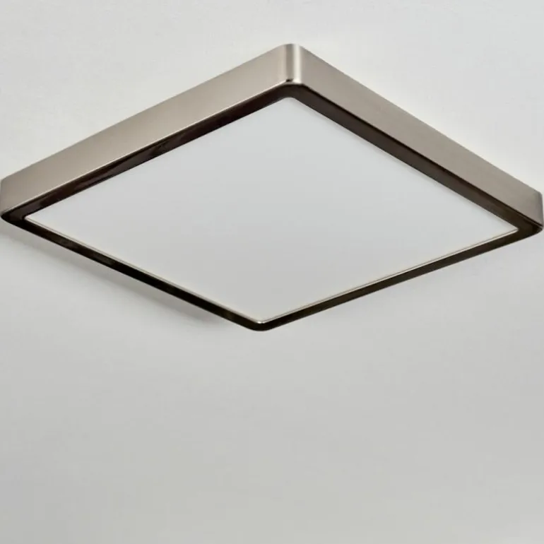 Finsrud Plafonnier, Panel LED Argenté, 1 lumière