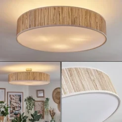 Foggia Plafonnier Nickel mat, 3 lumières