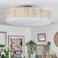 Foggia Plafonnier Nickel mat, 3 lumières