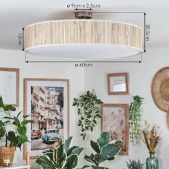 Foggia Plafonnier Nickel mat, 3 lumières