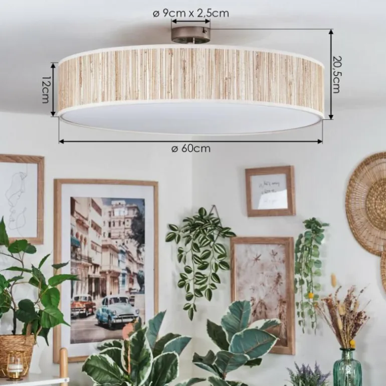 Foggia Plafonnier Nickel mat, 3 lumières