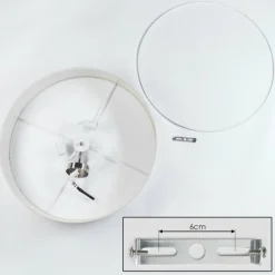 Foggia Plafonnier Nickel mat, 3 lumières