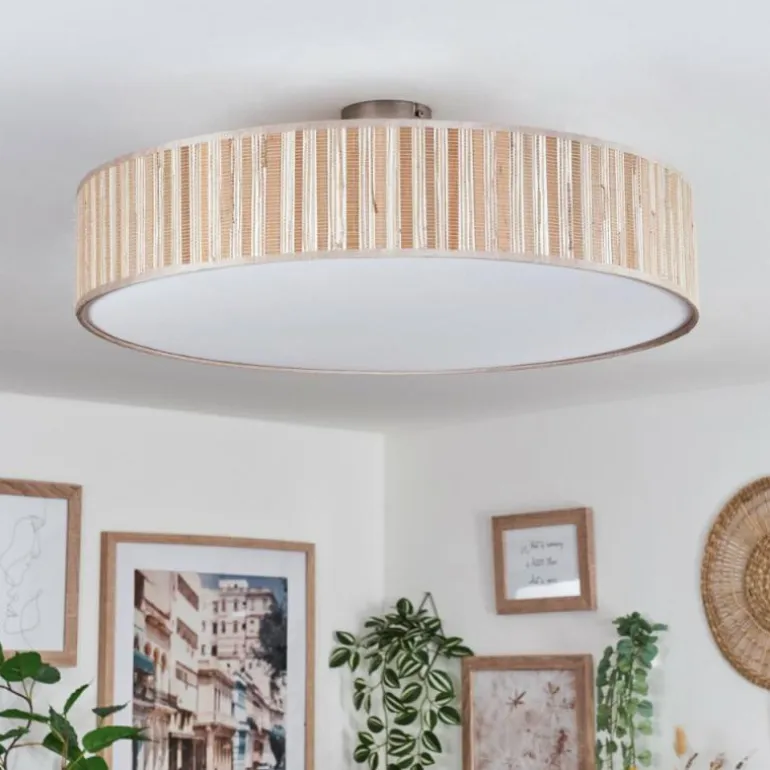 Foggia Plafonnier Nickel mat, 3 lumières