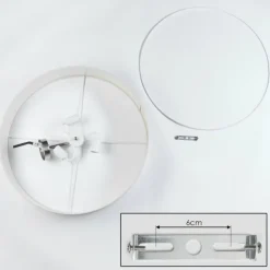 Foggia Plafonnier Nickel mat, 3 lumières