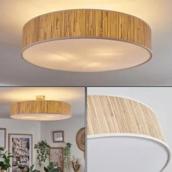 Foggia Plafonnier Nickel mat, 3 lumières