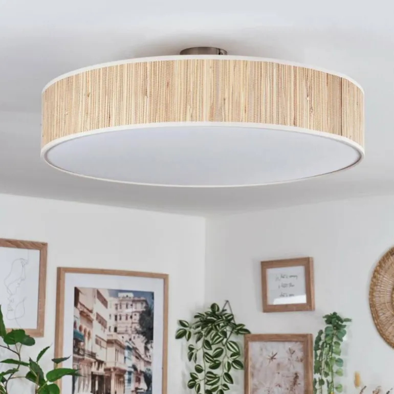 Foggia Plafonnier Nickel mat, 3 lumières