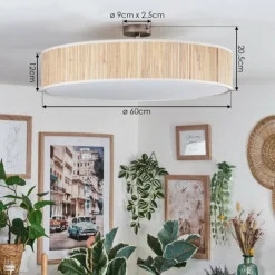 Foggia Plafonnier Nickel mat, 3 lumières