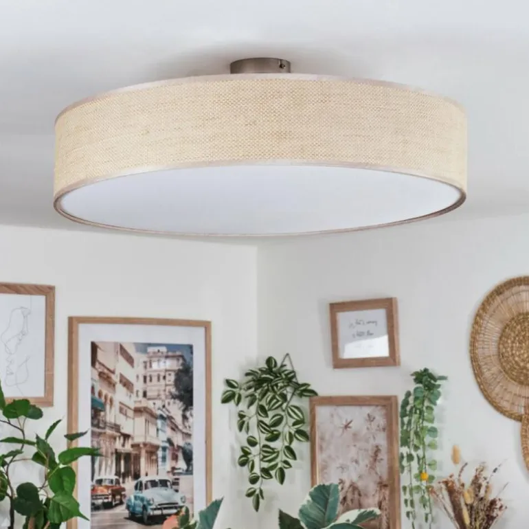 Foggia Plafonnier Nickel mat, 3 lumières