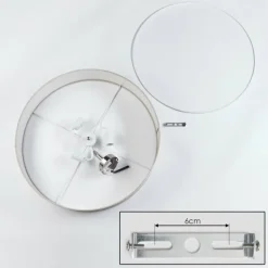 Foggia Plafonnier Nickel mat, 3 lumières