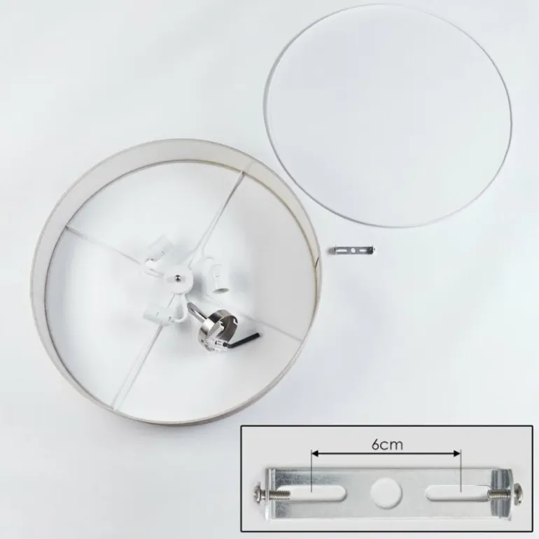 Foggia Plafonnier Nickel mat, 3 lumières