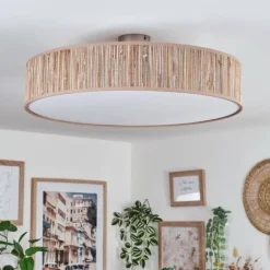 Foggia Plafonnier Nickel mat, 3 lumières
