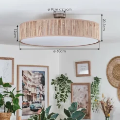 Foggia Plafonnier Nickel mat, 3 lumières