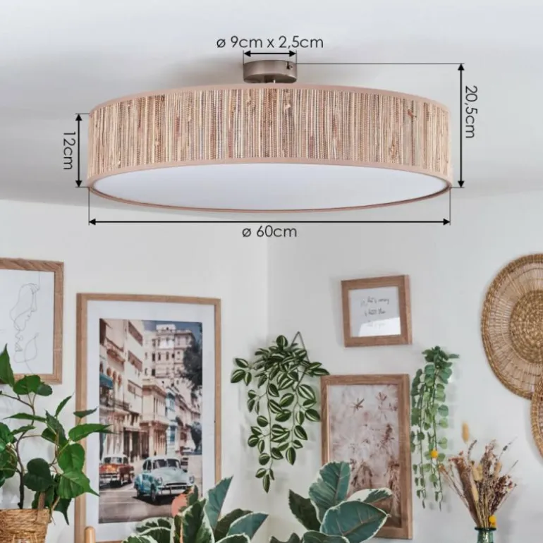 Foggia Plafonnier Nickel mat, 3 lumières