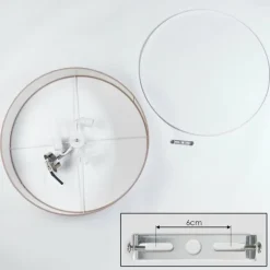 Foggia Plafonnier Nickel mat, 3 lumières