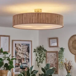 Foggia Plafonnier Nickel mat, 3 lumières