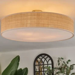 Foggia Plafonnier Nickel mat, 3 lumières