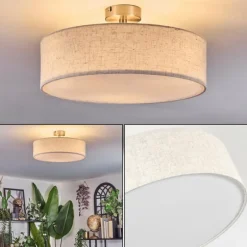 Foggia Plafonnier Nickel mat, 3 lumières