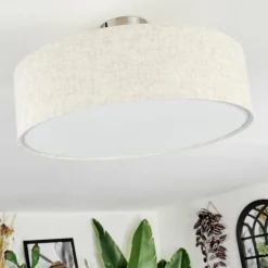 Foggia Plafonnier Nickel mat, 3 lumières