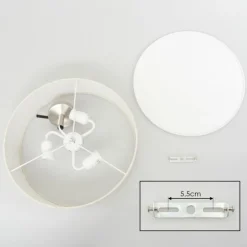 Foggia Plafonnier Nickel mat, 3 lumières