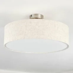 Foggia Plafonnier Nickel mat, 3 lumières