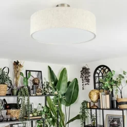 Foggia Plafonnier Nickel mat, 3 lumières