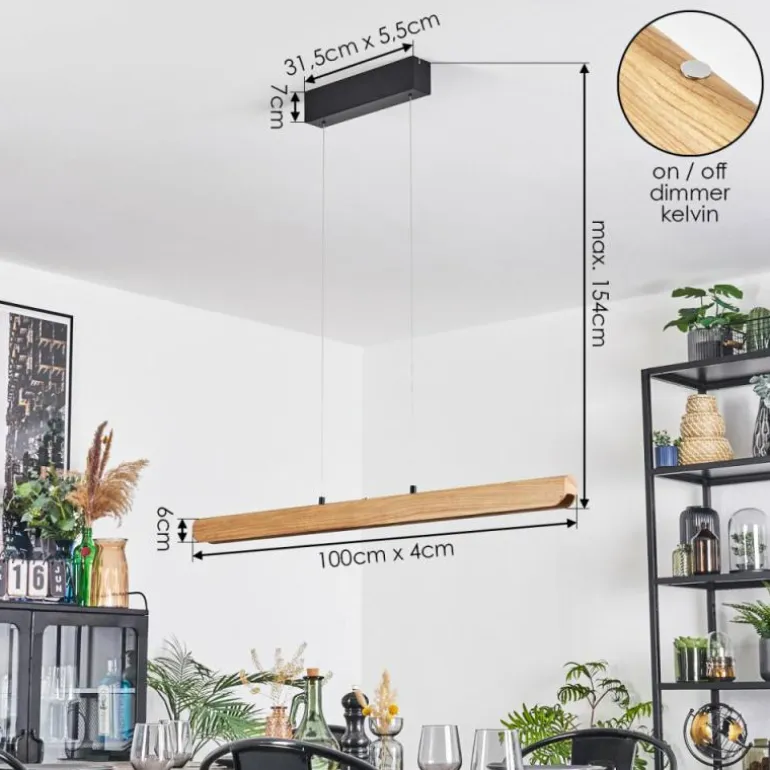 Fugelsta Suspension, Suspension LED Noir, 1 lumière