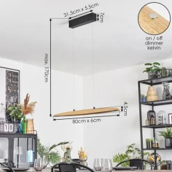 Fugelsta Suspension, Suspension LED Noir, 1 lumière