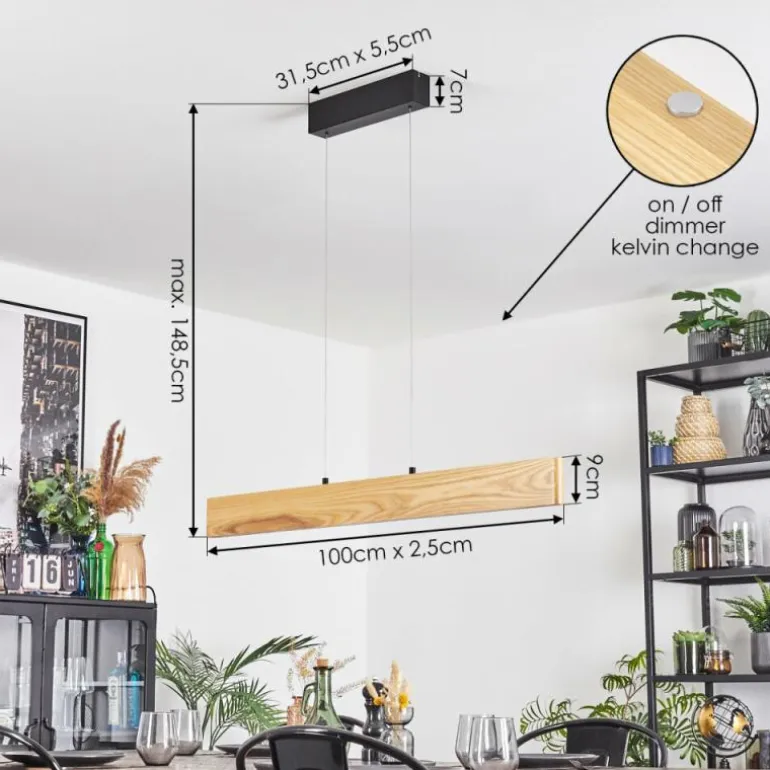Fugelsta Suspension, Suspension LED Noir, 1 lumière