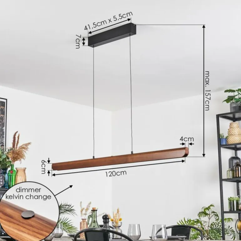 Fugelsta Suspension, Suspension LED Noir, 1 lumière