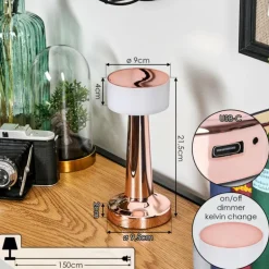 Gallboda Lampe à poser LED Cuivre, 1 lumière
