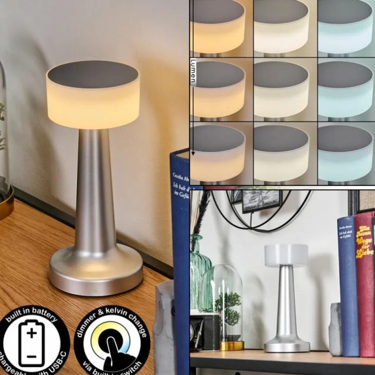 Gallboda Lampe à poser LED Argenté, 1 lumière