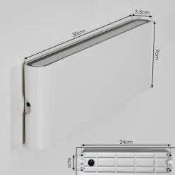 Gamas Lampe murale d´extérieur, Luminaire de salle de bain, Applique murale, Spot mural Blanc, 1 lumière