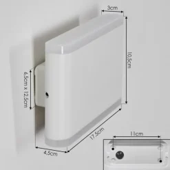 Gamas Lampe murale d´extérieur, Applique murale Blanc, 1 lumière