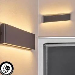 Gamas Lampe murale d´extérieur, Luminaire de salle de bain, Applique murale, Spot mural Anthracite, 1 lumière