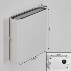 Gamas Lampe murale d´extérieur, Luminaire de salle de bain, Luminaire Up & Down, Applique murale Blanc, 1 lumière