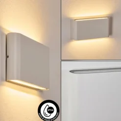 Gamas Lampe murale d´extérieur, Luminaire de salle de bain, Luminaire Up & Down, Applique murale Blanc, 1 lumière