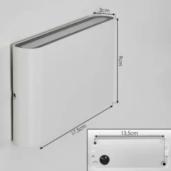 Gamas Lampe murale d´extérieur, Luminaire de salle de bain, Luminaire Up & Down, Applique murale Blanc, 1 lumière