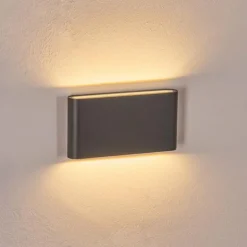 Gamas Lampe murale d´extérieur, Luminaire de salle de bain, Luminaire Up & Down, Applique murale Anthracite, 1 lumière