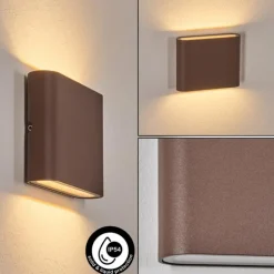 Gamas Lampe murale d´extérieur, Luminaire de salle de bain, Luminaire Up & Down, Applique murale Rouille, 1 lumière