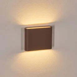 Gamas Lampe murale d´extérieur, Luminaire de salle de bain, Luminaire Up & Down, Applique murale Rouille, 1 lumière