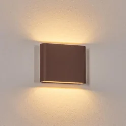 Gamas Lampe murale d´extérieur, Luminaire de salle de bain, Luminaire Up & Down, Applique murale Rouille, 1 lumière