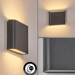 Gamas Lampe murale d´extérieur, Luminaire de salle de bain, Luminaire Up & Down, Applique murale LED Anthracite, 1 lumière